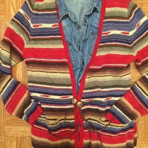 RALPH LAUREN  Navajo Southwest  Hand-Knit Cardigan